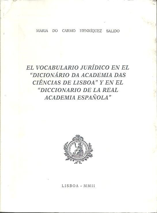 EL VOCABULARIO JURIDICO EN EL DICCIONARIO DA ACADEMIA DAS CIENCIAS …