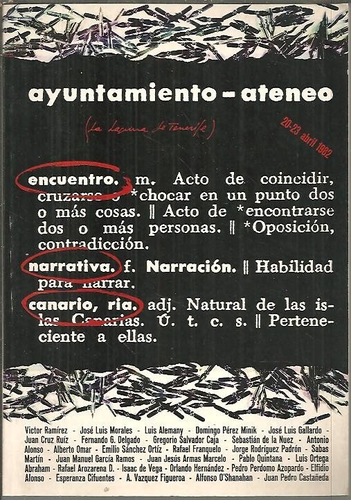 ENCUENTRO DE NARRATIVA CANARIA. (1982).