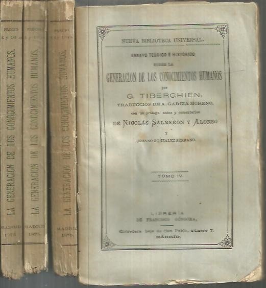 ENSAYO TEORICO E HISTORICO SOBRE LA GENERACION DE LOS CONOCIMIENTOS …