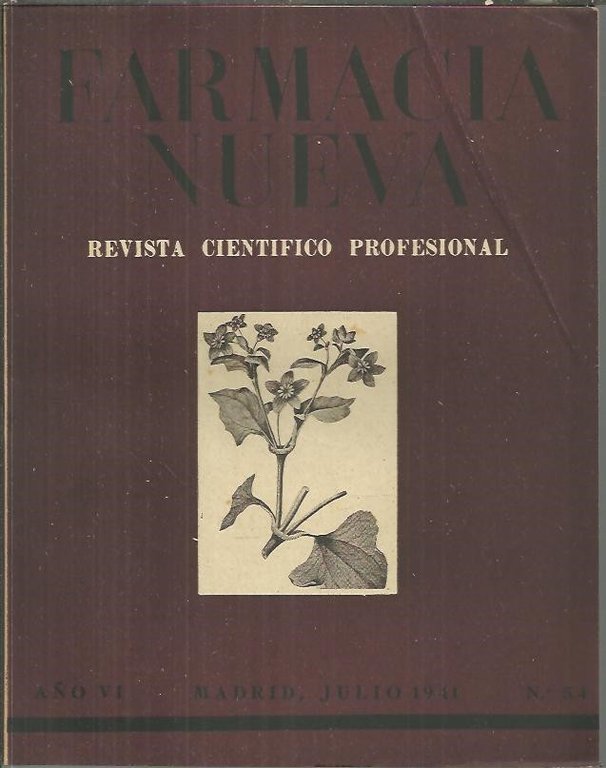 FARMACIA NUEVA. AÑO VI. N. 54.