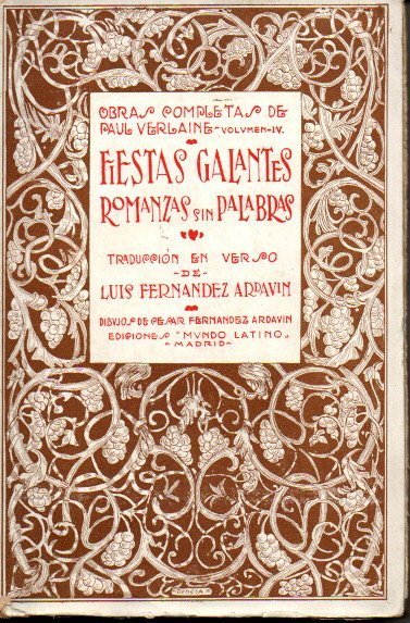 FIESTAS GALANTES. ROMANZAS SIN PALABRAS.