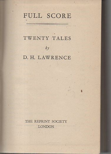 FULL SCORE. TWENTY TALES.