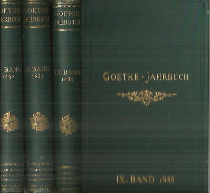 GOETHE - JAHRBUCH. IX BAND. X BAND. XI BAND.