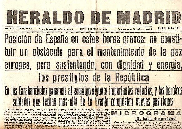 HERALDO DE MADRID. AÑO XLVII. N. 16006. 3-JUNIO-1937.