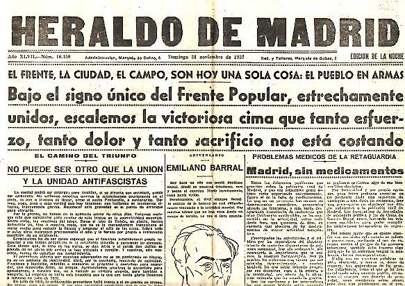 HERALDO DE MADRID. AÑO XLVII. N. 16156. 21-NOVIEMBRE-1937.