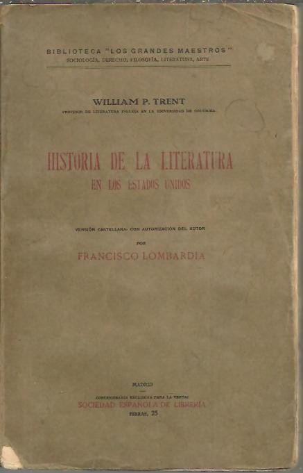 HISTORIA DE LA LITERATURA EN LOS ESTADOS UNIDOS.