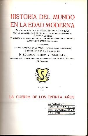 HISTORIA DEL MUNDO EN LA EDAD MODERNA. TOMO VII. LA …