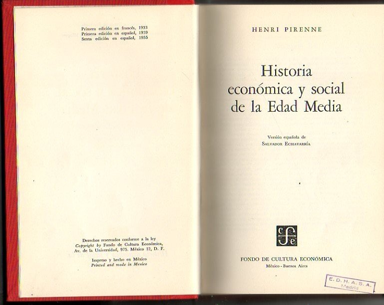 HISTORIA ECONOMICA Y SOCIAL DE LA EDAD MEDIA.