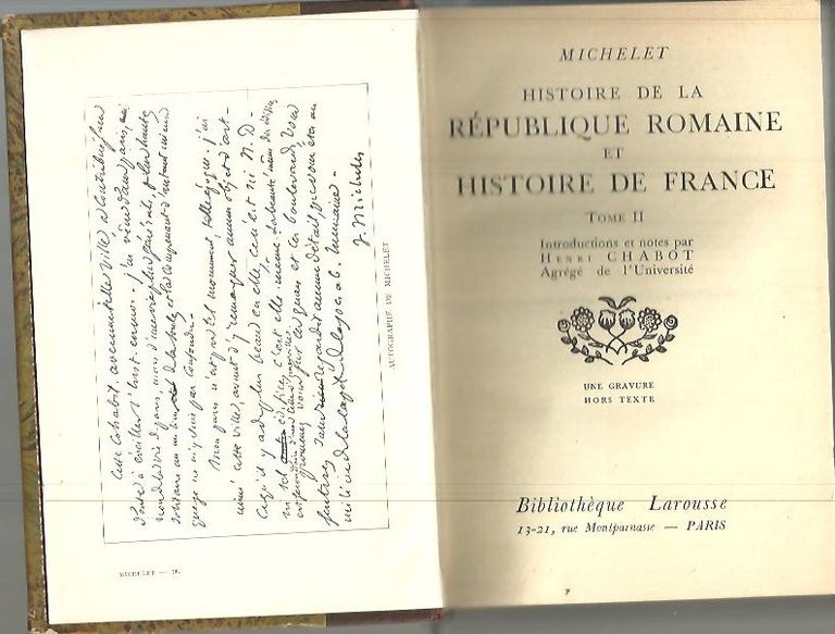 HISTORIE DE LA REPUBLIQUE ROMAINE ET HISTOIRE DE FRANCE. TOME …