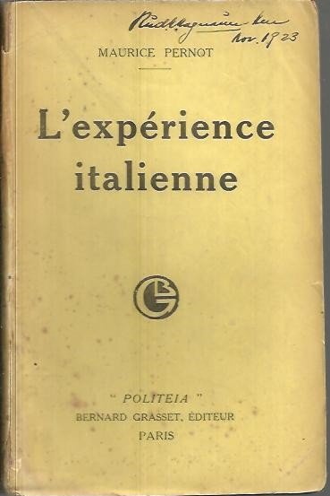 L'EXPERIENCE ITALIENNE.