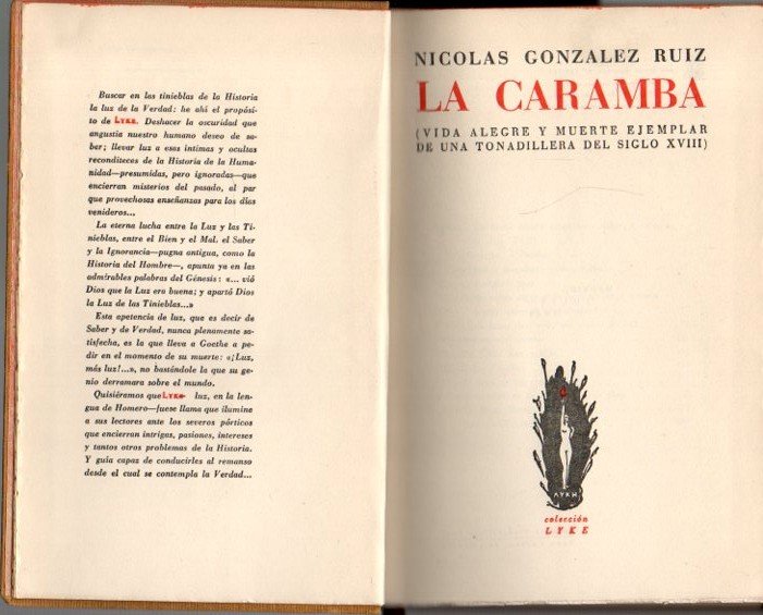 LA CARAMBA. (VIDA ALEGRE Y MUERTE EJEMPLAR DE UNA TONADILLERA …