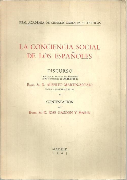 LA CONCIENCIA SOCIAL DE LOS ESPAÑOLES.