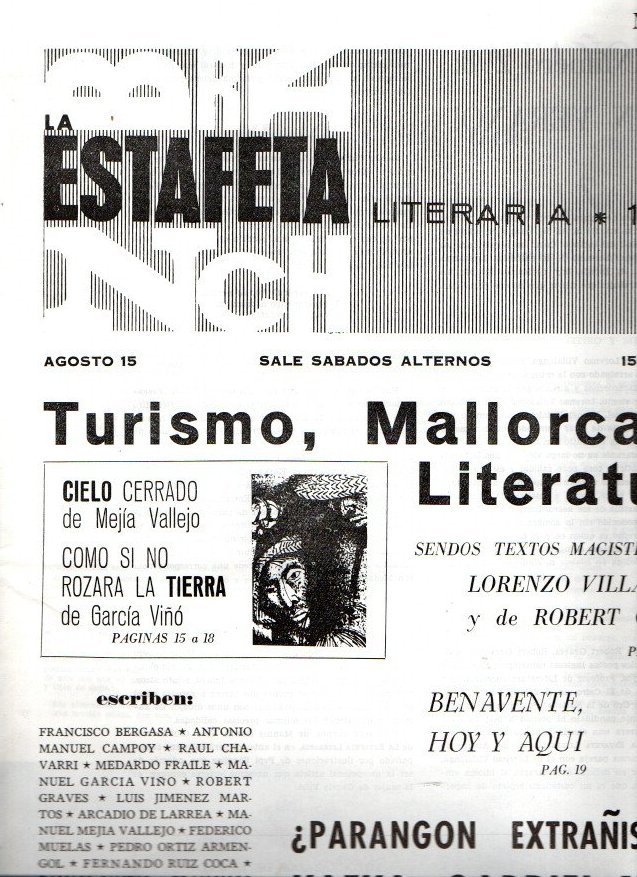 LA ESTAFETA LITERARIA. NUMERO 298. MADRID, 15 DE AGOSTO DE …