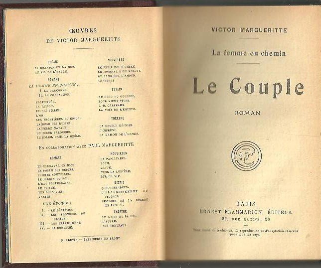 LA FEMME EN CHEMIN, LE COUPLE.