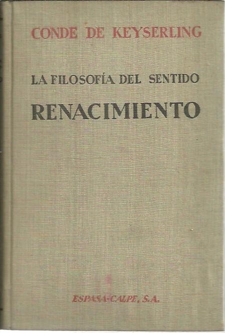 LA FILOSOFIA DEL SENTIDO. RENACIMIENTO.
