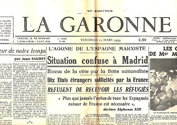 LA GARONNE. AÑO II. N. 404. 10-MARZO-1939.