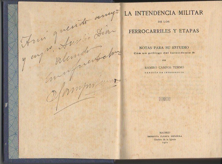 LA INTENDENCIA MILITAR DE LOS FERROCARRILES Y ETAPAS. NOTAS PARA …