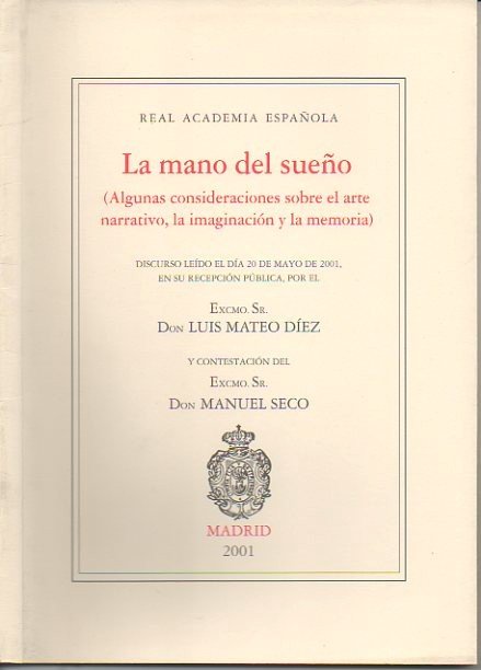 LA MANO DEL SUEÑO (ALGUNAS CONSIDERACIONES SOBRE EL ARTE NARRATIVO, …