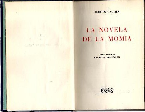 LA NOVELA DE LA MOMIA.