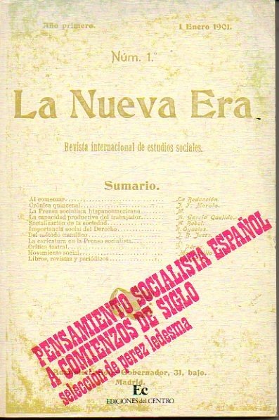 LA NUEVA ERA. REVISTA INTERNACIONAL DE ESTUDIOS SOCIALES. N. 1. …