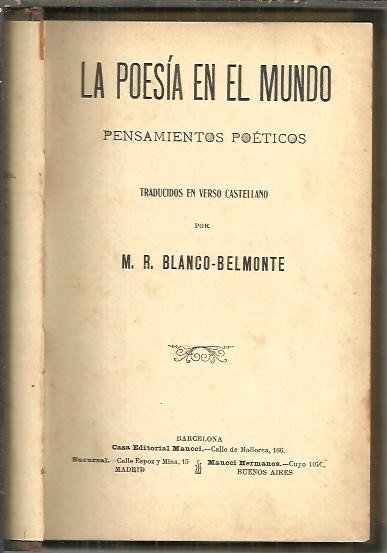 LA POESIA EN EL MUNDO. PENSAMIENTOS POETICOS.