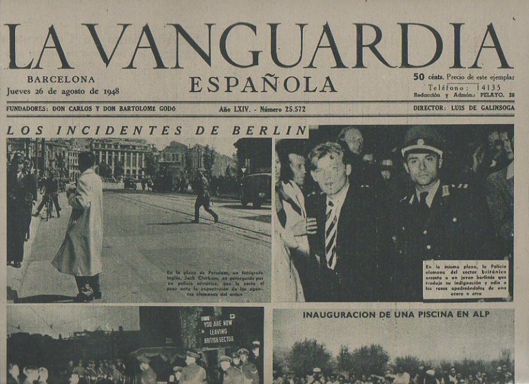 LA VANGUARDIA ESPAÑOLA. AÑO LXIV. NUMERO 25.572. JUEVES 26 DE …
