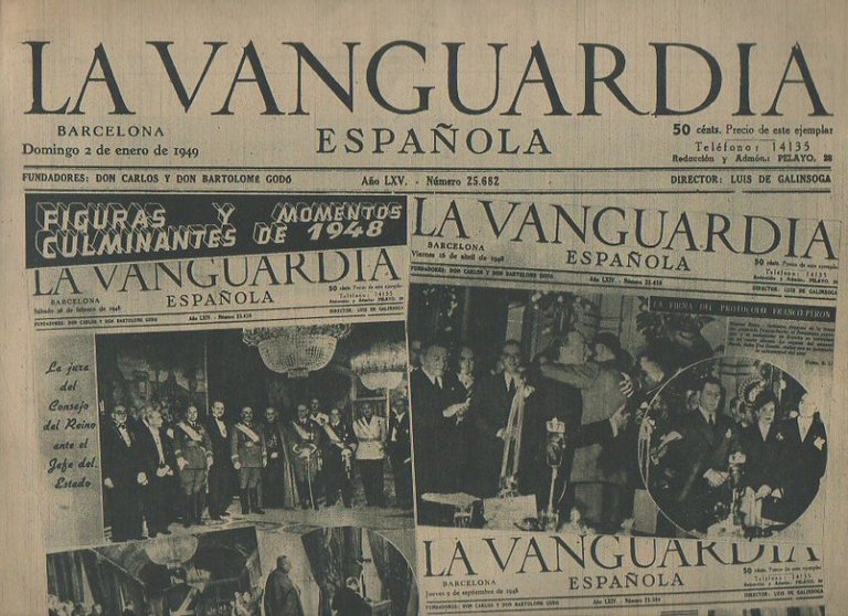 LA VANGUARDIA ESPAÑOLA. AÑO LXV. NUMERO 25.682. DOMINGO 2 DE …