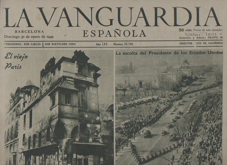 LA VANGUARDIA ESPAÑOLA. AÑO LXV. NUMERO 25.706. DOMINGO 30 DE …