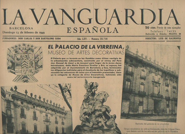 LA VANGUARDIA ESPAÑOLA. AÑO LXV. NUMERO 25.718. DOMINGO 13 DE …