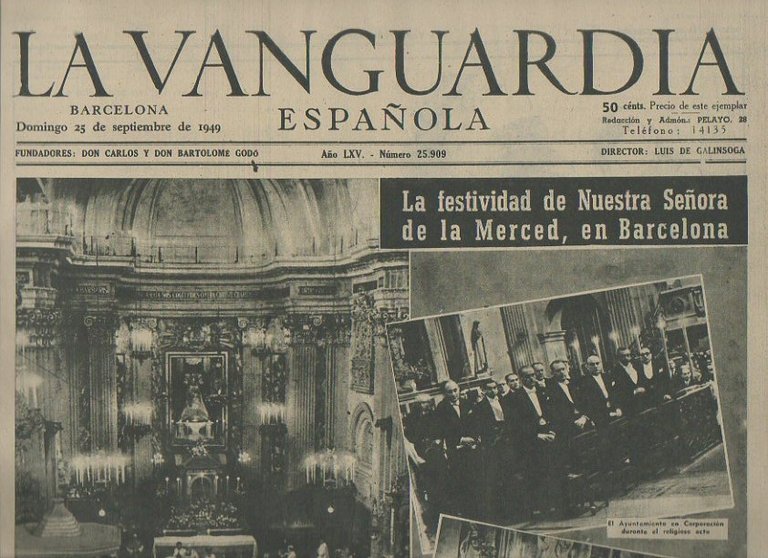 LA VANGUARDIA ESPAÑOLA. AÑO LXV. NUMERO 25.909. DOMINGO 25 DE …