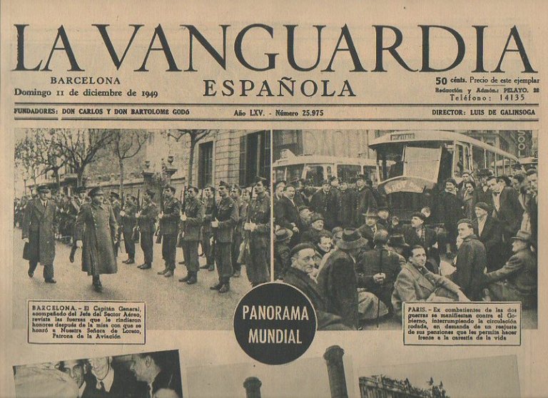 LA VANGUARDIA ESPAÑOLA. AÑO LXV. NUMERO 25.975. DOMINGO 11 DE …