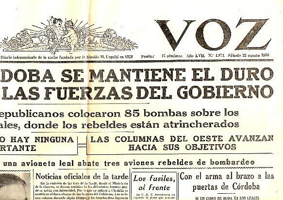 LA VOZ. AÑO XVII. N.4874. 22-AGOSTO-1936.