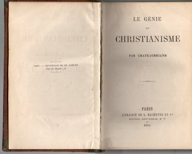 LE GENIE DU CHRISTIANISME.