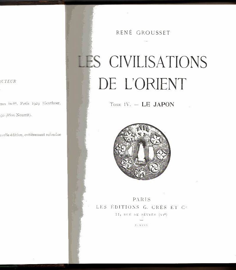 LES CIVILISATIONS DE L'ORIENT. TOME IV. LE JAPON.