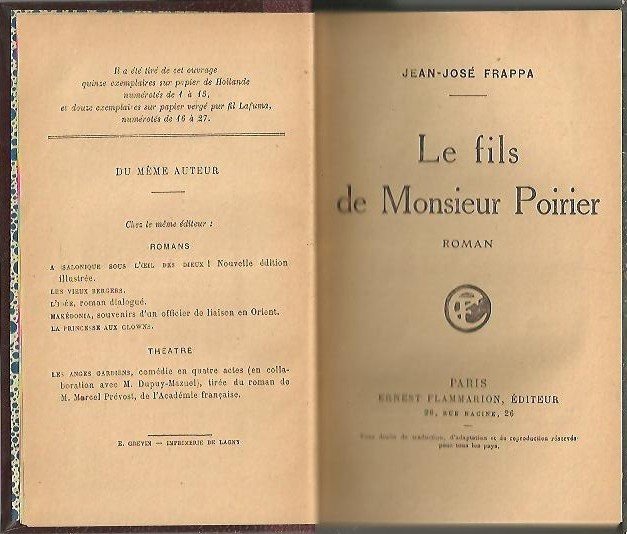 LES FILS DE MONSIEUR POIRIER.