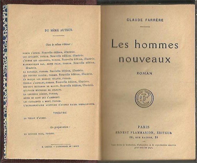LES HOMMES NOUVEAUX.