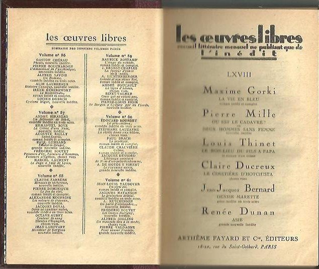 LES OEUVRES LIBRES. LXVIII.