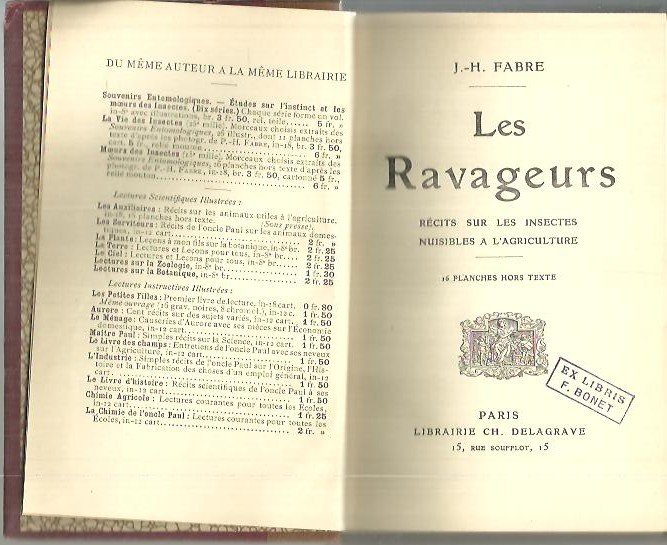 LES RAVEGEURS. RECITS SUR LES INSECTES NUISIBLES A L'AGRICULTURE.