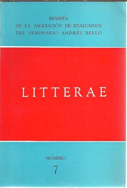 LITTERAE. REVISTA DE LA ASOCIACION DE EXALUMNOS DEL SEMINARIO ANDRES …