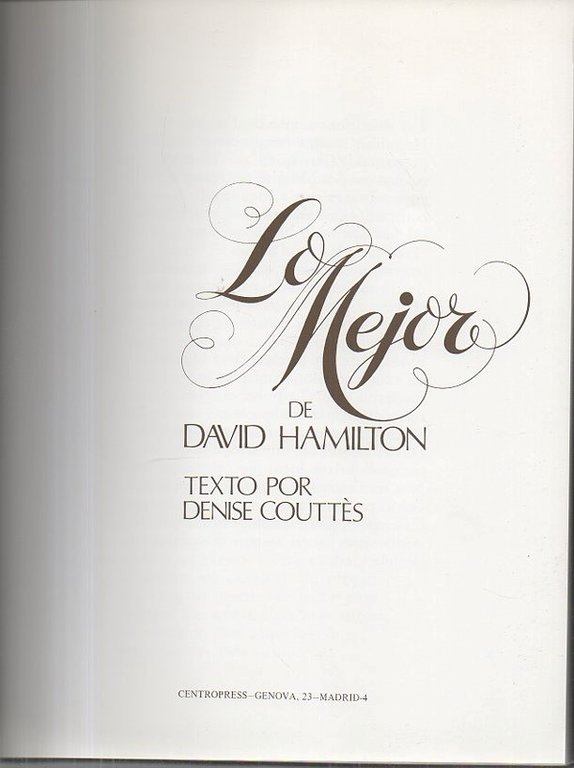 LO MEJOR DE DAVID HAMILTON.