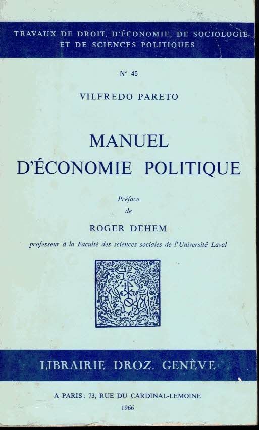 MANUEL D'ECONOMIE POLITIQUE.