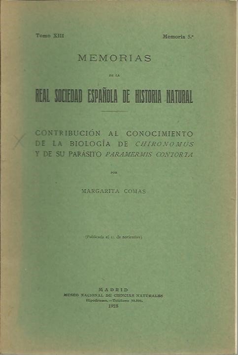 MEMORIAS DE LA REAL SOCIEDAD ESPAÑOLA DE HISTORIA NATURAL. TOMO …