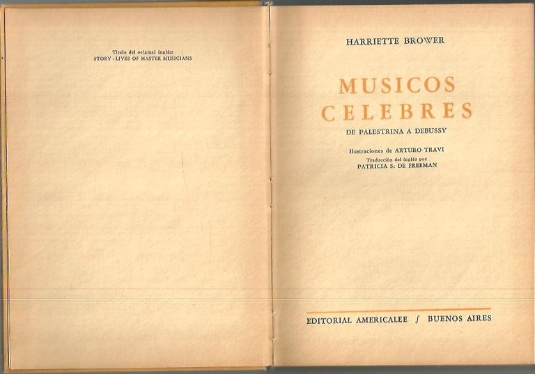 MUSICOS CELEBRES. DE PALESTRINA A DEBUSSY.