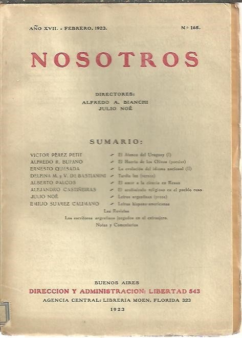 NOSOTROS. AÑO XVII. NUM. 165.