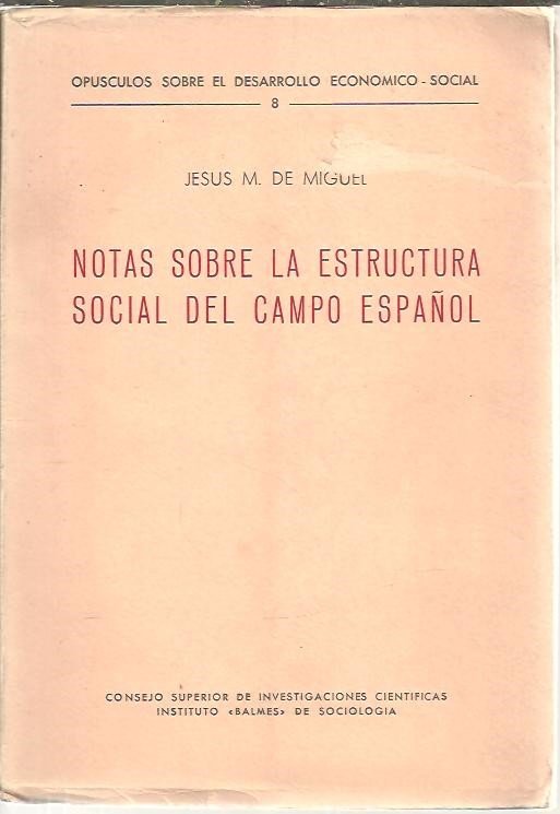 NOTAS SOBRE LA ESTRUCTURA SOCIAL DEL CAMPO ESPAÑOL.