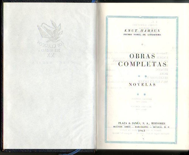 OBRAS COMPLETAS. II. NOVELAS. BAJO LAS ESTRELLAS DE OTOÑO. UN …