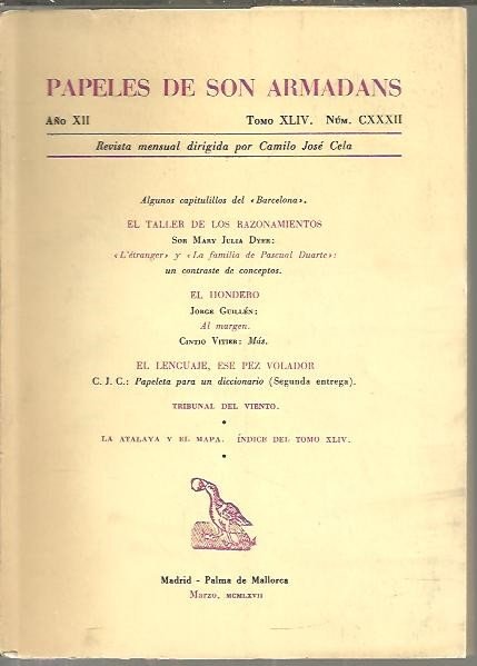 PAPELES DE SON ARMADANS. AÑO XII. TOMO XLIV. NUM. CXXXII.