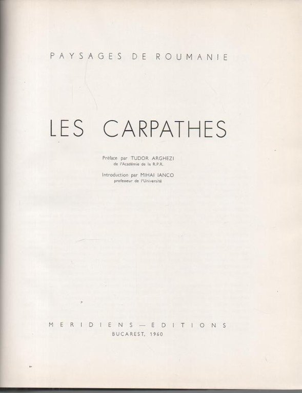 PAYSAGES DE ROUMANIE. LES CARPATHES.