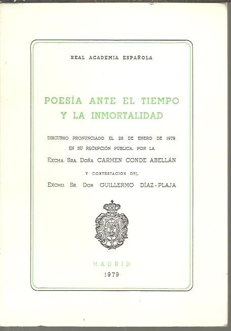 POESIA ANTE EL TIEMPO Y LA INMORTALIDAD.