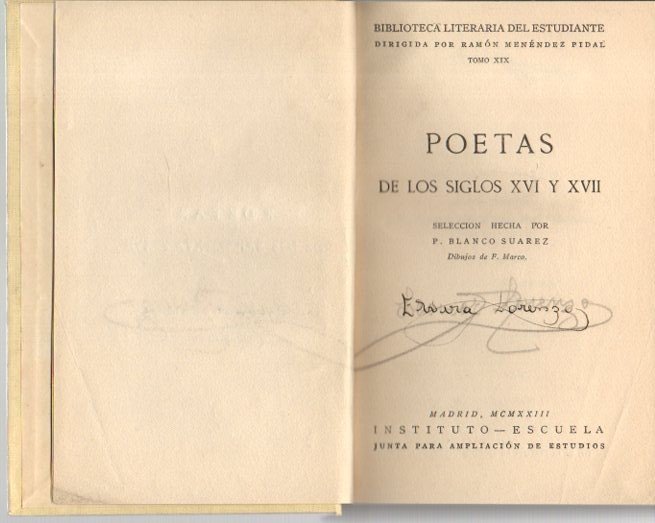 POETAS DE LOS SIGLOS XVI Y XVII.